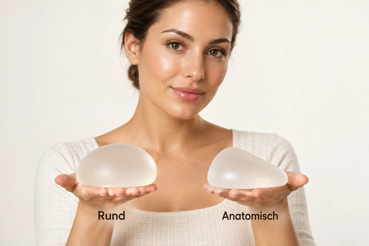 runde und anatomische Brustimplantate im Profilvergleich