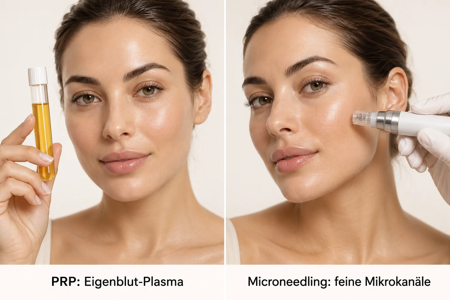 Vergleich PRP mit Plasma-Röhrchen und Microneedling-Gerät
